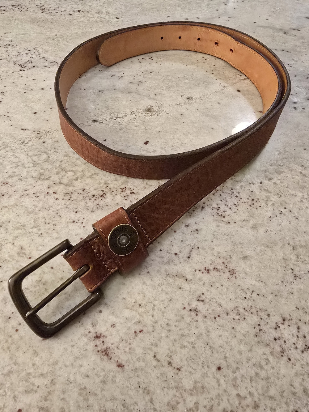 Orvis Brown Leather Men's Belt - Classic Casual Style